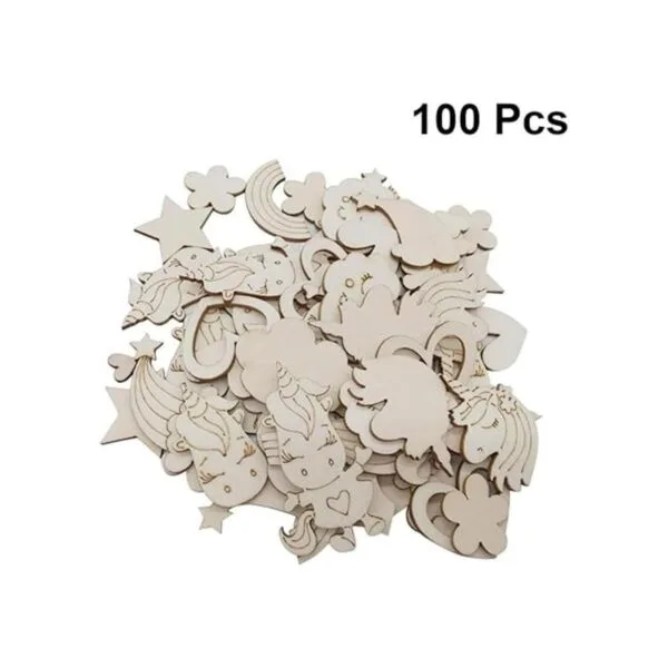 TENDYCOCO 100 piezas de madera para manualidades con_2