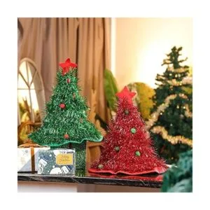 2 gorros de Navidad para árbol de Navidad sombreros de_3