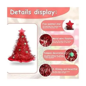 2 gorros de Navidad para árbol de Navidad sombreros de_4