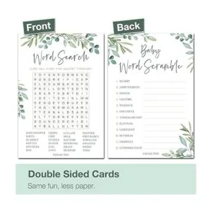 Juegos de baby shower para niños o niñas juego de 4_4