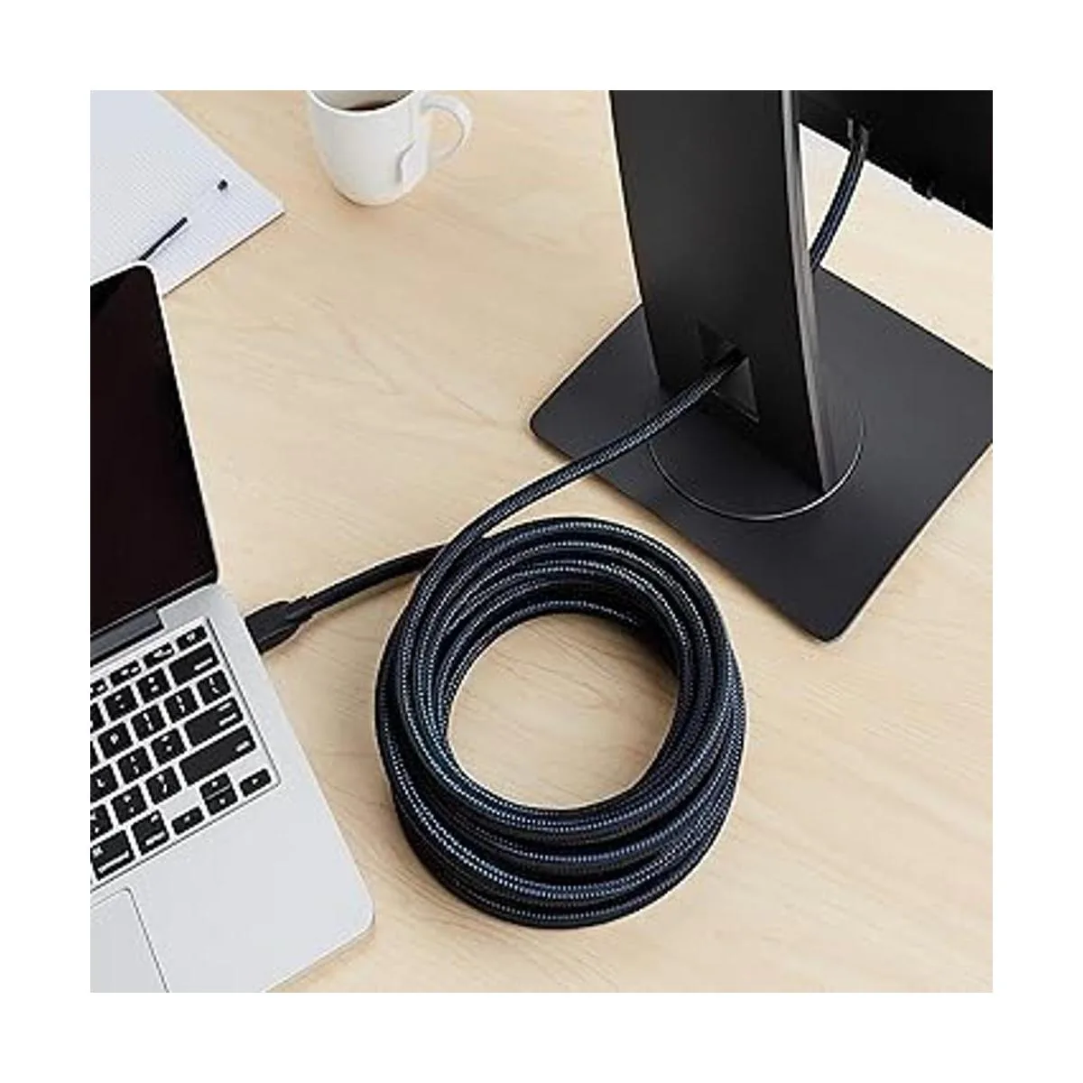 Cable trenzado de nailon de 4 K 18 Gbps HDMI a HDMI 25_5