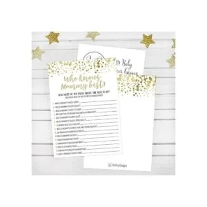 25 puntos dorados que sabe Mommy mejor Baby Shower juego_4