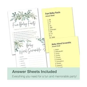 Juegos de baby shower para niños o niñas juego de 4_5