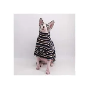 Camisetas de algodón para mascotas con diseño de rayas_5