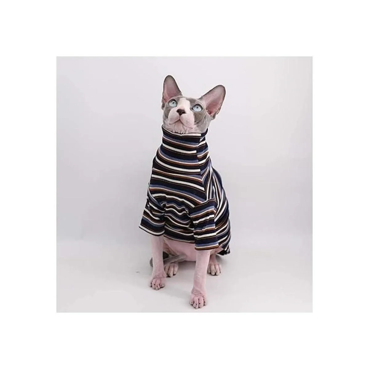 Camisetas de algodón para mascotas con diseño de rayas_5