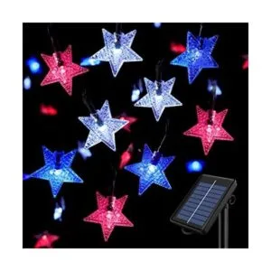 Cadena de luces solares para exteriores de 50 LED con_1