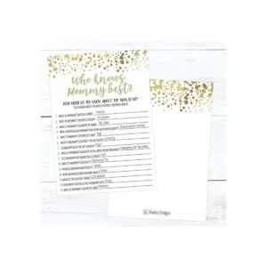 25 puntos dorados que sabe Mommy mejor Baby Shower juego_2