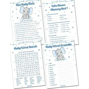 Juegos de baby shower para niños juego de 4 juegos para_1