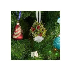 Ornativity Adorno de muérdago de cristal colgante punta_3