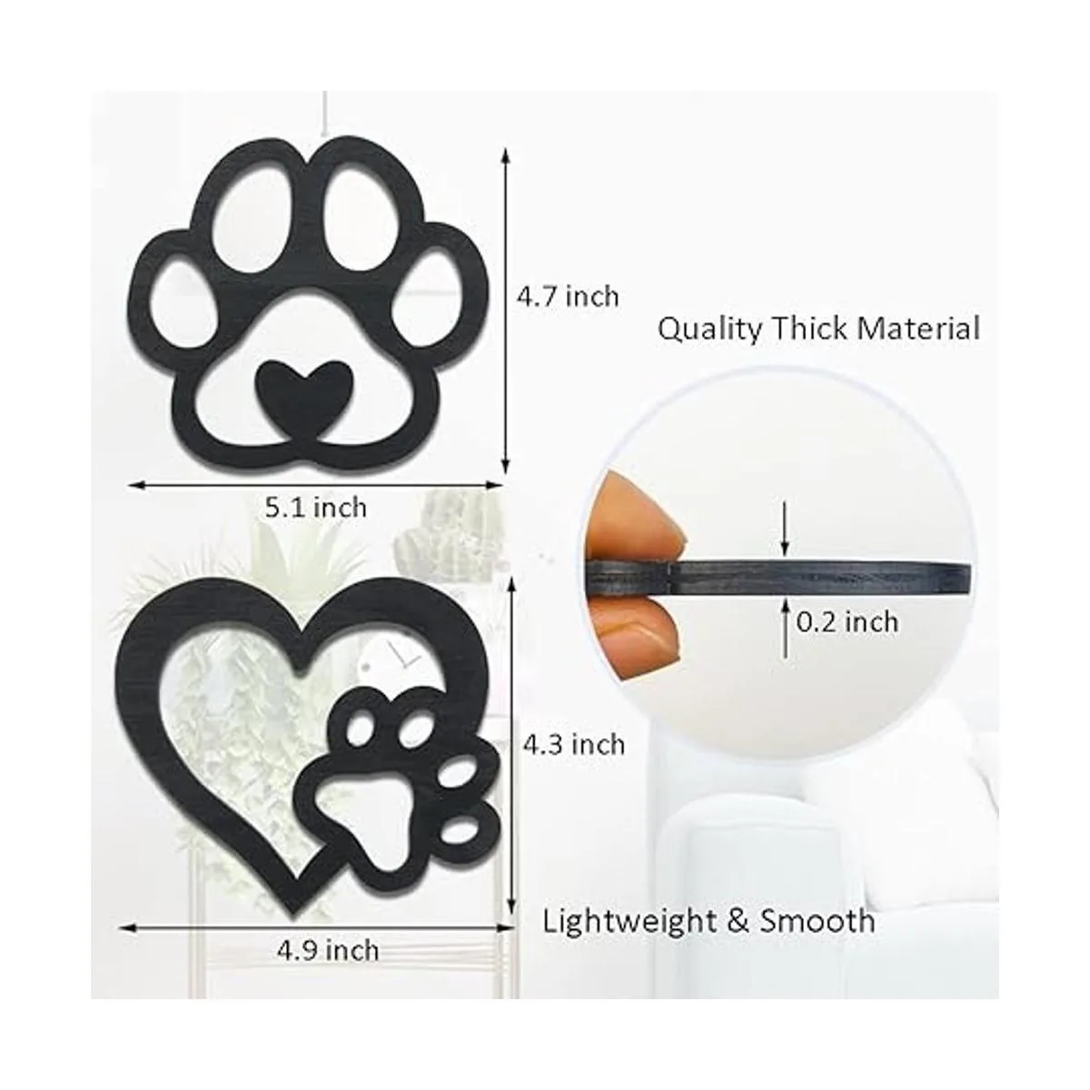 Decoración de habitación de perro impresiones de patas de_2