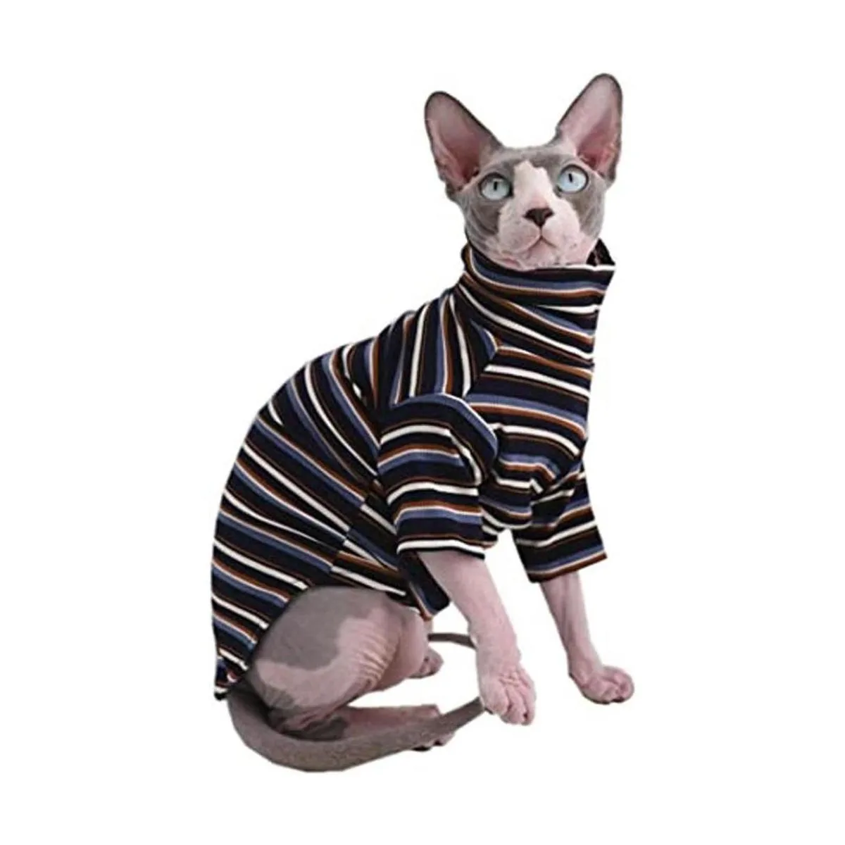 Camisetas de algodón para mascotas con diseño de rayas_1