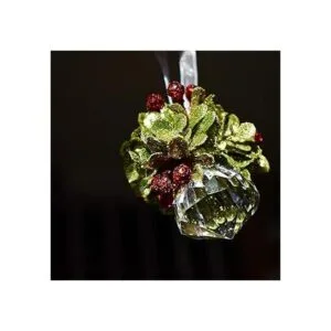 Ornativity Adorno de muérdago de cristal colgante punta_4