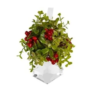 Ornativity Adorno de muérdago de cristal colgante punta_1