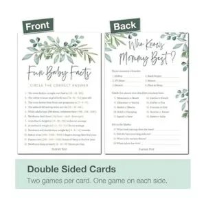 Juegos de baby shower para niños o niñas juego de 4_3