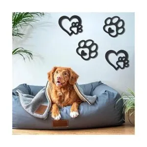 Decoración de habitación de perro impresiones de patas de_3