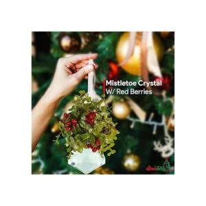 Ornativity Adorno de muérdago de cristal colgante punta_2