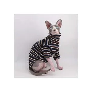 Camisetas de algodón para mascotas con diseño de rayas_3