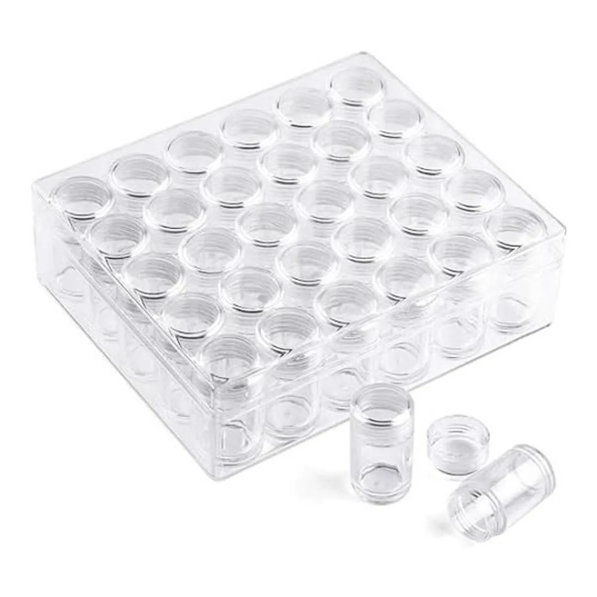 Coopay Juego de cajas de plástico con 30 tarros de_1