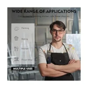 CONDA Delantales de babero 100 algodón color negro_6