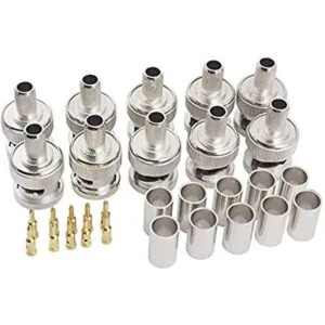 Conector BNC macho Q9 para cable coaxial RG6 5DFB LMR300_1