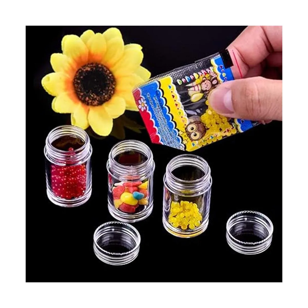 Coopay Juego de cajas de plástico con 30 tarros de_5