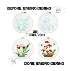 Juego de 5 juegos de bordado con patrones e instrucciones_3