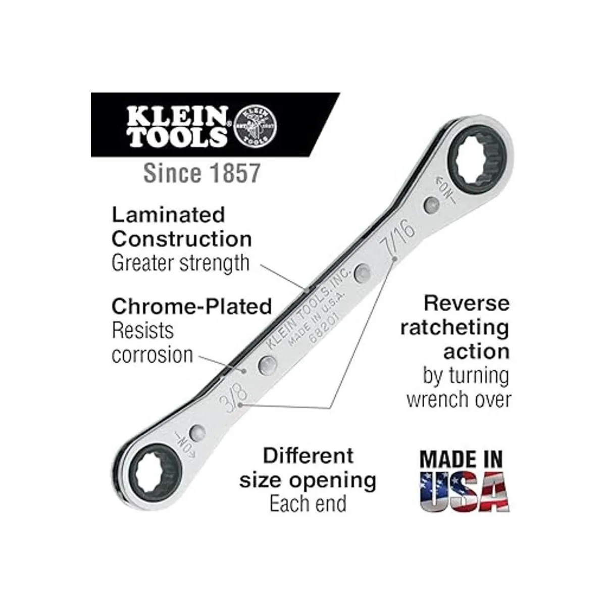 Klein Tools 68200 Llave de caja de trinquete de 14_2