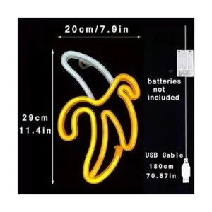 ENUOLI Letreros de neón de plátano luz de neón de plátano_5