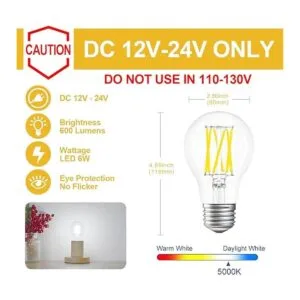 Bombilla LED de 12 voltios equivalente a 60 vatios_3