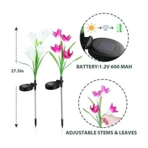 TDA Luces solares decorativas de jardín con diseño de_3