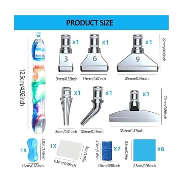 Kit de 17 piezas de accesorios y herramientas de pintura_3