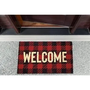 DI tapete de entrada de fibra de coco natural. Welcome_2