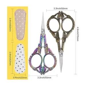 Tijeras de costura pequeñas bordadas Tijeras decorativas_5