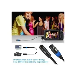 JOLGOO Cable adaptador mini XLR macho a XLR hembra 3_3