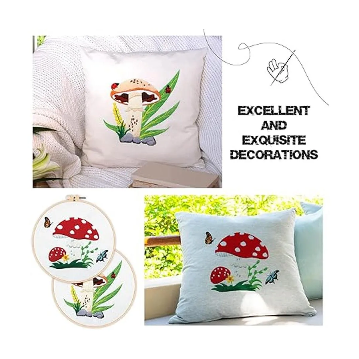 Juego de 5 juegos de bordado con patrones e instrucciones_5