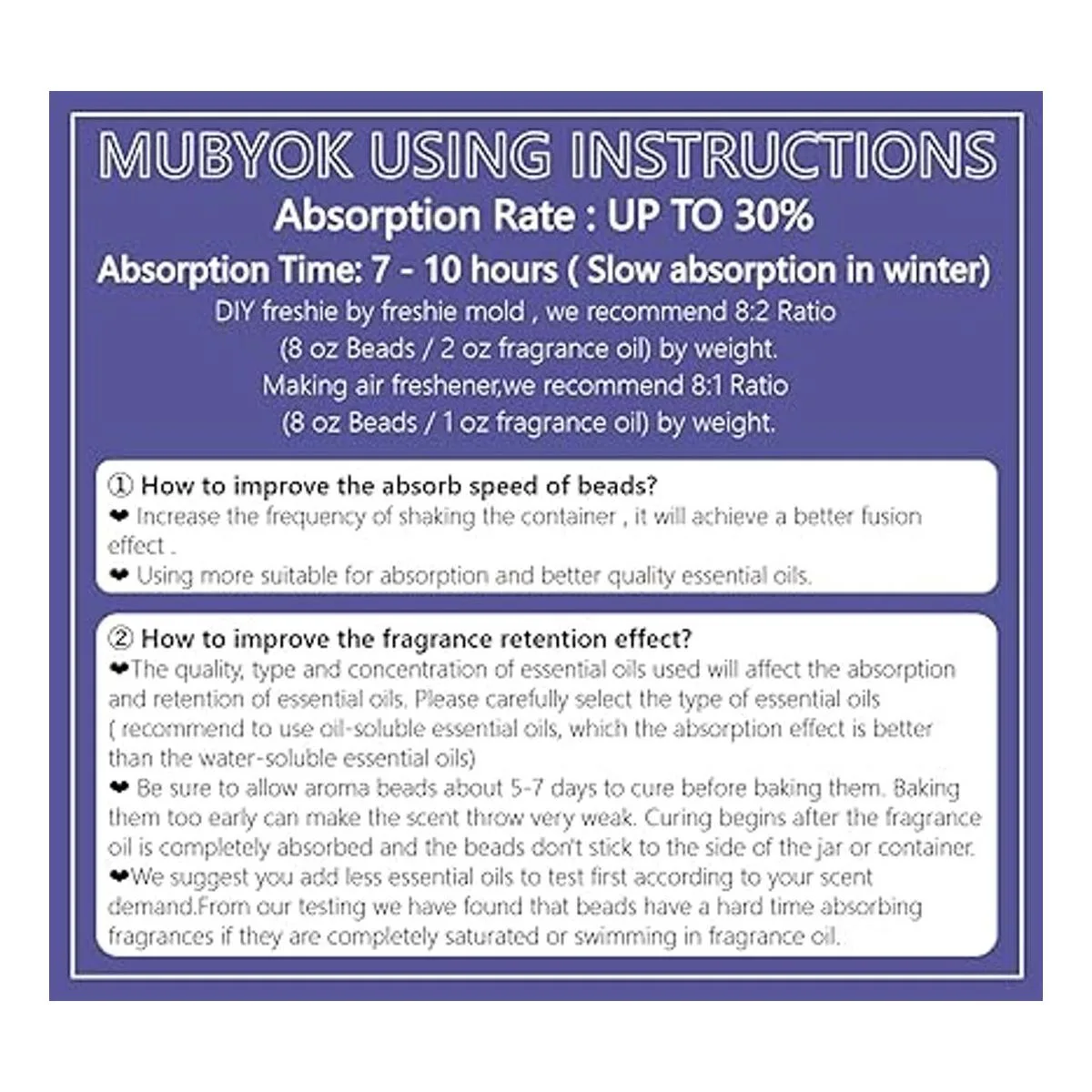 MUBYOK Perlas de aroma prémium sin perfume de 3 libras_5