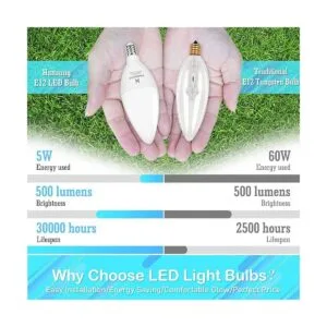 Bombillas LED E12 bombillas Hansang tipo B de 5 W_3