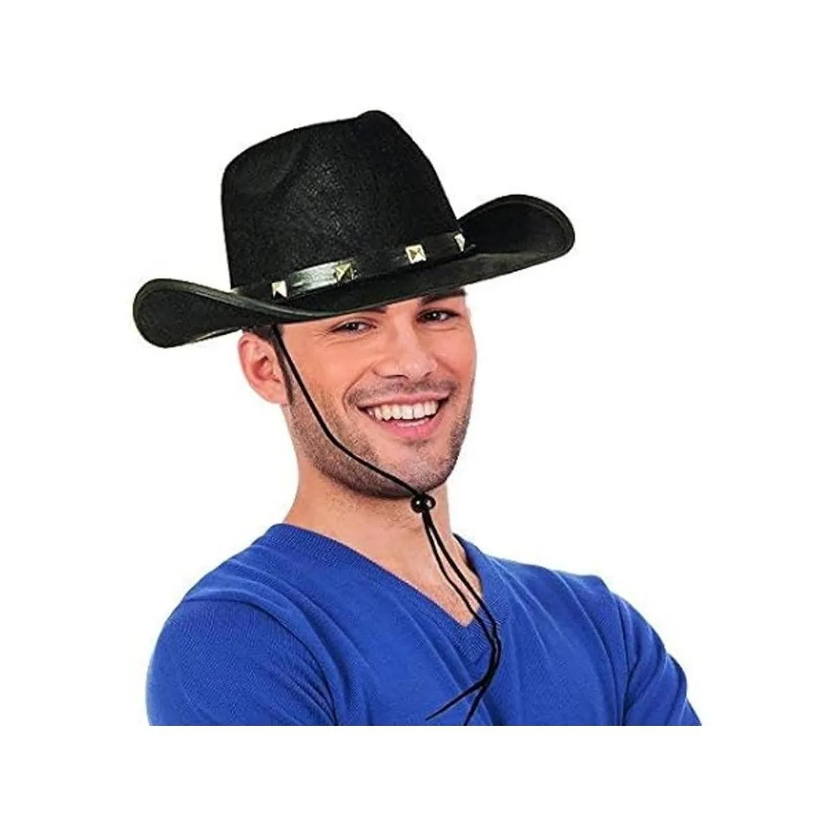 Fun Central sombrero de vaquero con tachuelas suministros_5