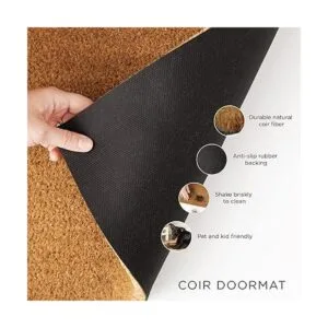 DI tapete de entrada de fibra de coco natural. Welcome_6