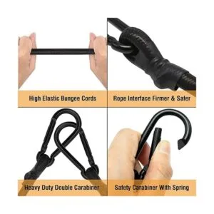 Cordones elásticos con mosquetón 40 pulgadas de largo_3