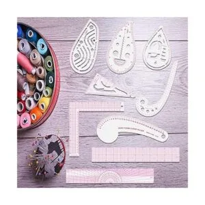 Sunenlyst Juego de reglas de costura 9 estilos de regla_7