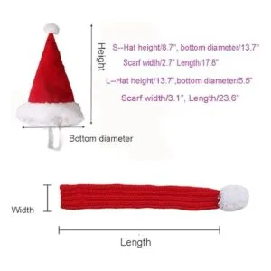 ANIAC Sombrero de Papá Noel con bufanda para niños gorro_3