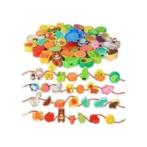 Montessori Educational Threading Toys Wooden Stringing_1