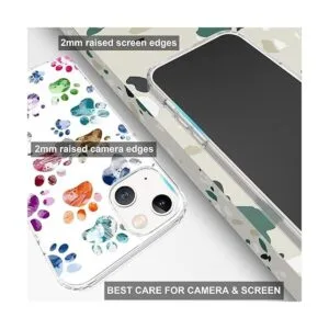 ENDIY Dogs Paws Funda transparente con diseño compatible_3