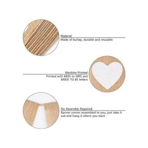 3 piezas de pancarta de despedida de soltera decoración_4