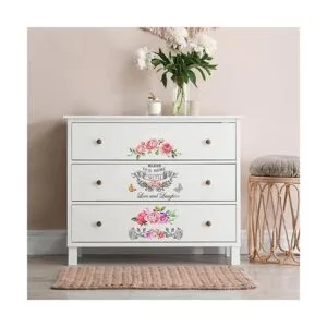 GSS Designs Rosas vintage para transferencia de muebles y_4