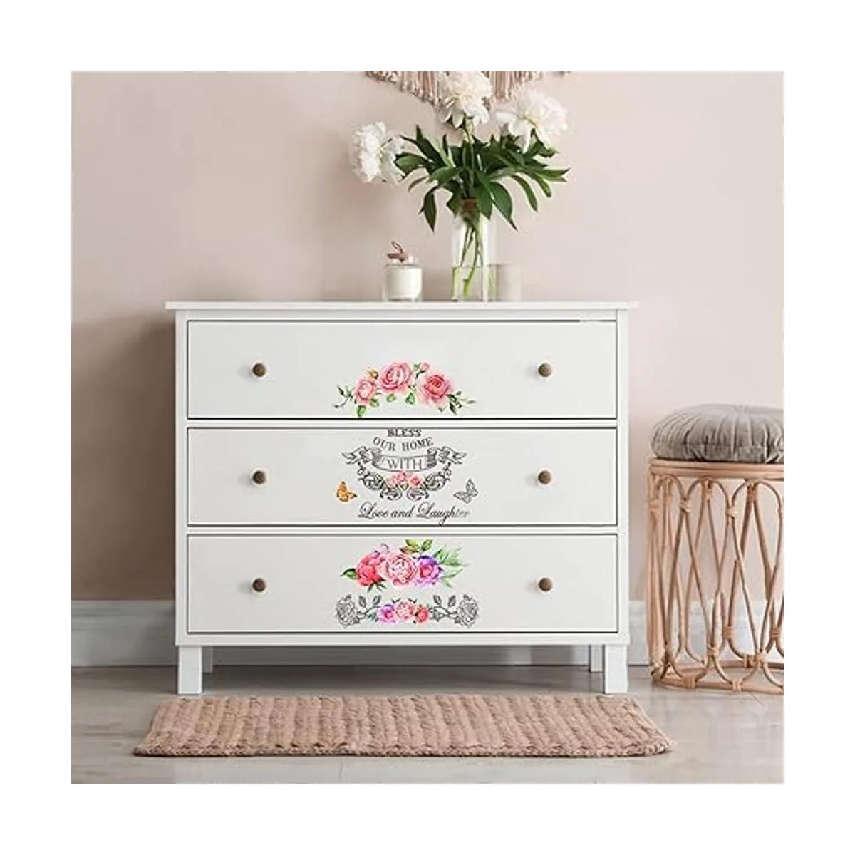 GSS Designs Rosas vintage para transferencia de muebles y_4