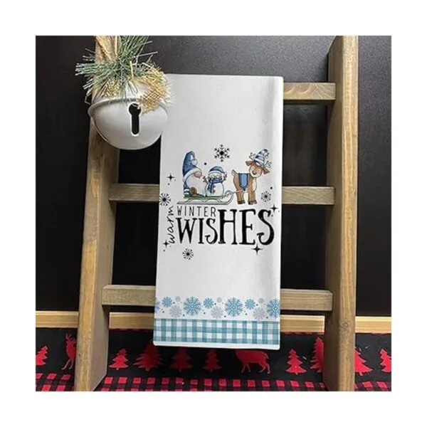Seliem Winter Wishes Toalla de cocina con diseño de gnomo_7
