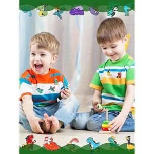 Juego de 20 broches de esmalte con diseño de dinosaurio_5