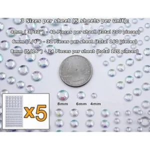 Diamantes de imitación acrílicos autoadhesivos de zafiro_5